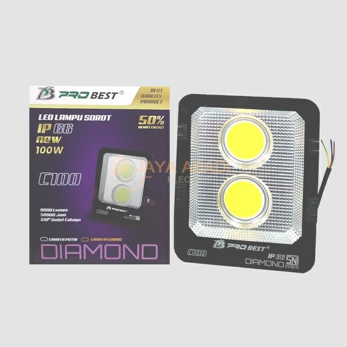 LAMPU SOROT LED LAMPU SOROT TEMBAK COB 100WATT 100W PROBEST DIAMOND