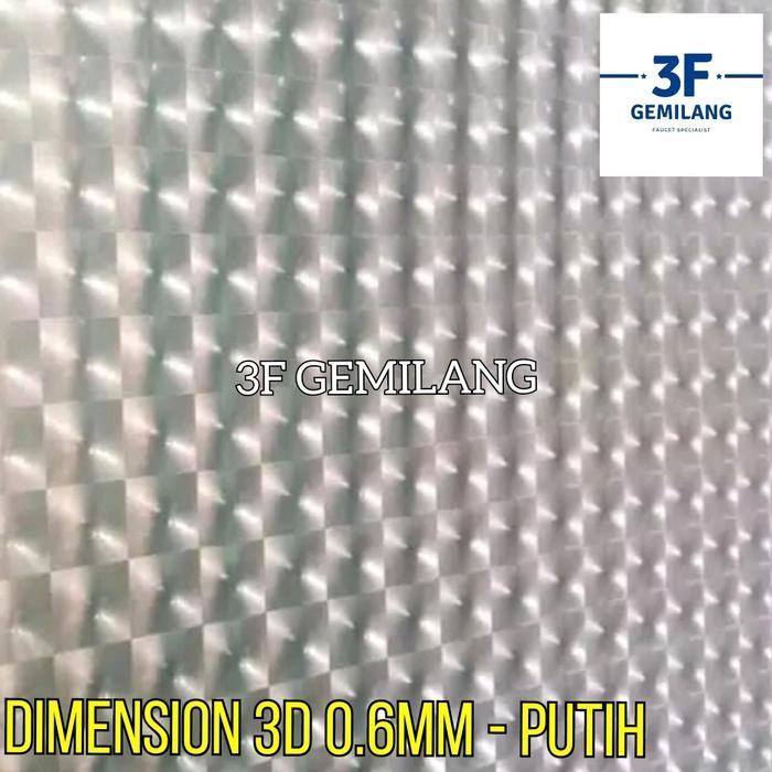 FIBER PELAPIS PLASTIK PENUTUP PAGAR RUMAH MOTIF DIMENSION GLASS 3D DIMENSI METERAN