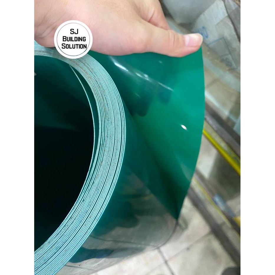 FIBER PLASTIK PENUTUP PAGAR MOTIF POLOS HIJAU HITAM BIRU PLG TEBAL 1MM