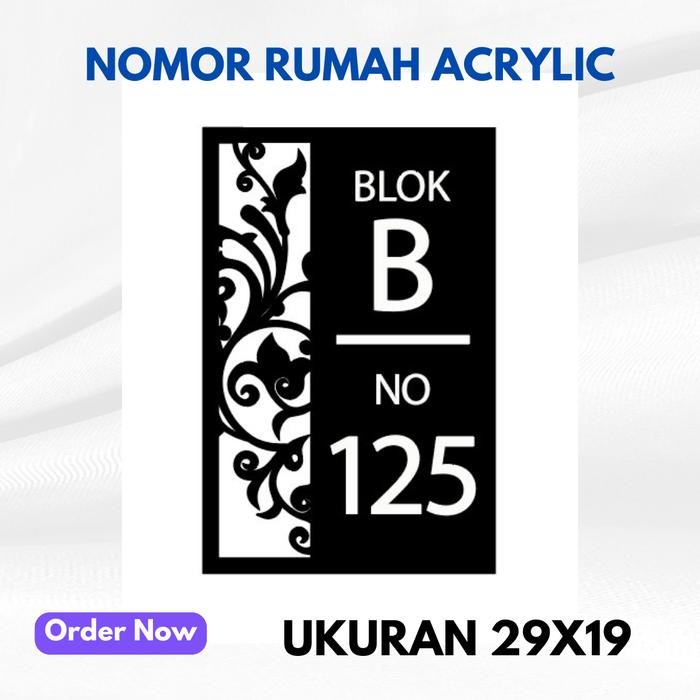PAPAN NOMER RUMAH ACRYLIC / NOMER RUMAH CUSTOM