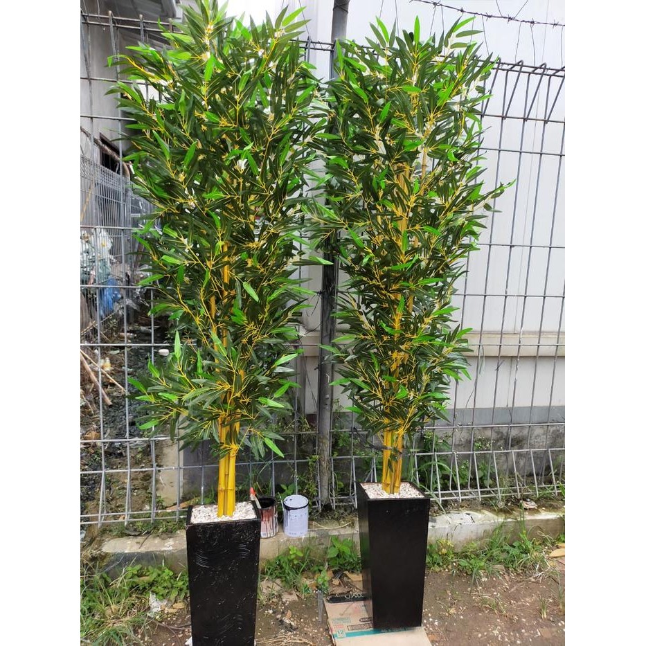 POHON BAMBU HIAS/BAMBU PLASTIK/PENYEKAT RUANGAN/BUNGA PLASTIK