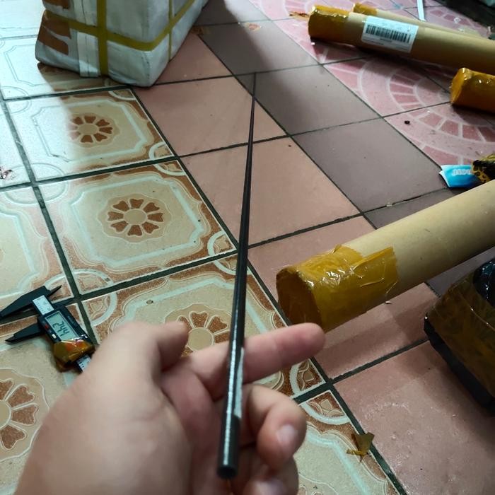 Bahan Carbon Hollow Xenon Serat Ulir 90Cm Blank Carbon