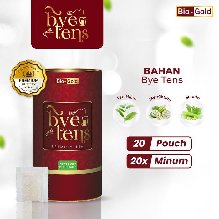 

Bye Tens Bio Gold Premium Tea Herbal Hipertensi Untuk Darah Tinggi Kolesterol Asam Urat - Daun Teh