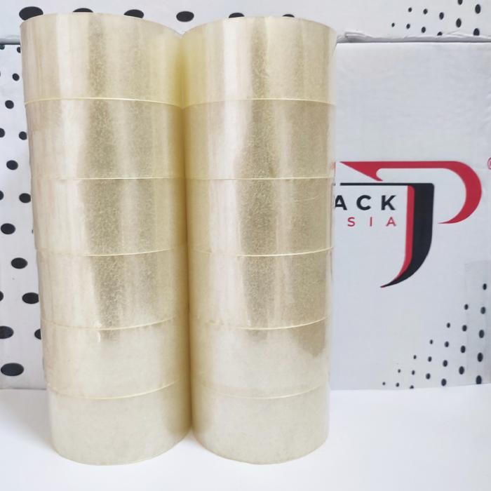 

HOT SALE! 1 Lusin / 12 Pcs - Lakban Bening Ekonomis 45 x 100 yard - Jago Pack Indonesia
