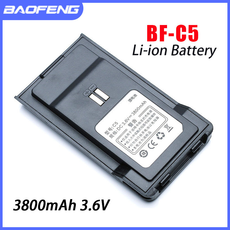 Baofeng Walkie Talkie Bf-C5 Original Battery 3800Mah 3.6V Li-Ion Battery For Bao Feng C5 Two Way