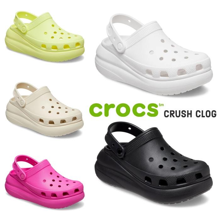BEST SELLER Crocs / Crocs Crush Clog / Crocs Wedges / Crocs Wanita Hak Tinggi