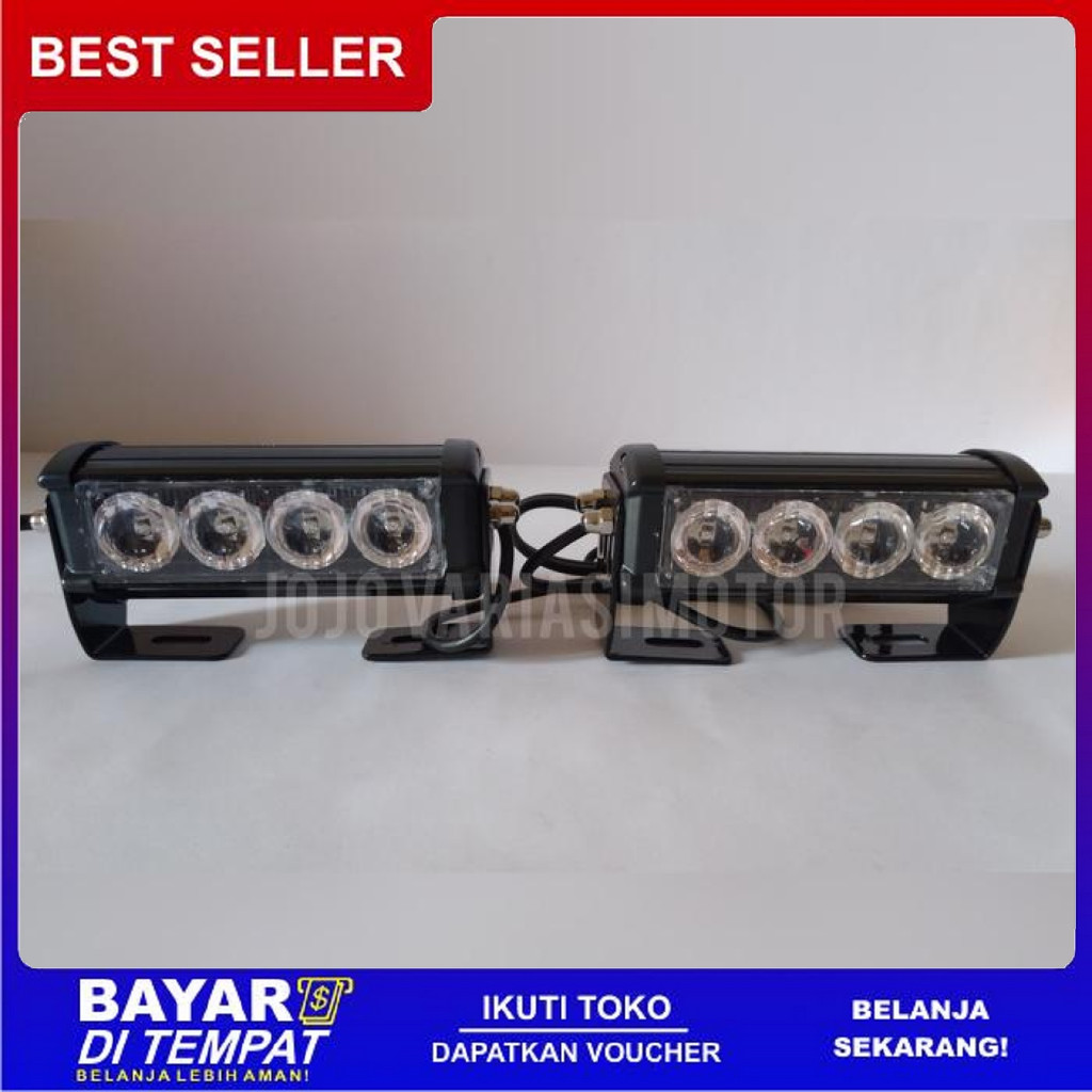 FREE ONGKIR LAMPU STROBO FEDERAL SIGNAL 4X4 MERAH BISA COD