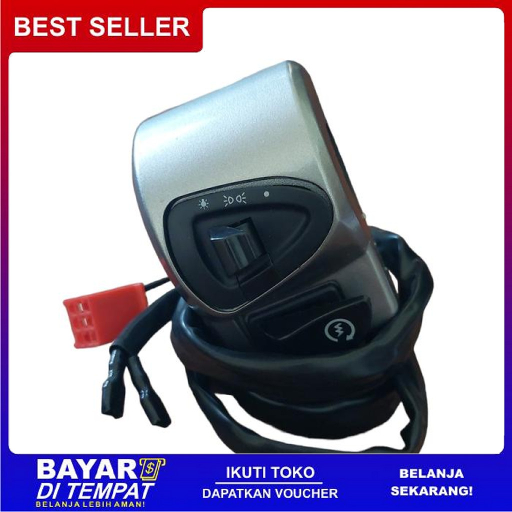 FREE ONGKIR (SILVER ) SAKLAR KIRI KANAN SCOOPY KARBU - F1 TOMBOL KLAKSON ON OFF LAMPU STATER SEIN
