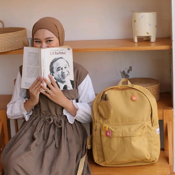 JTTOP" HIMEKU BOMBIM BACKPACK - RANSEL BESAR MUAT BANYAK - TAS SEKOLAH - RANSEL KANVAS PRIA WANITA