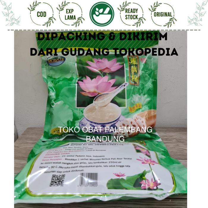 TOP" MONSTA LOTUS ROOT 10SACHET MINUMAN SERBUK PATI AKAR TERATAI LOTUS POWDER LIANHUA FEN LIAN HUA