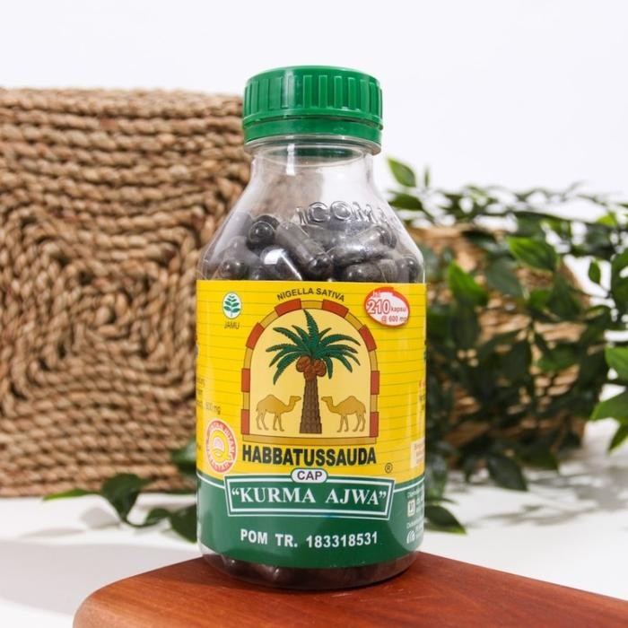 Habbatussauda Cap Kurma Ajwa Isi 210 Kapsul / Habatusauda herbal keseh