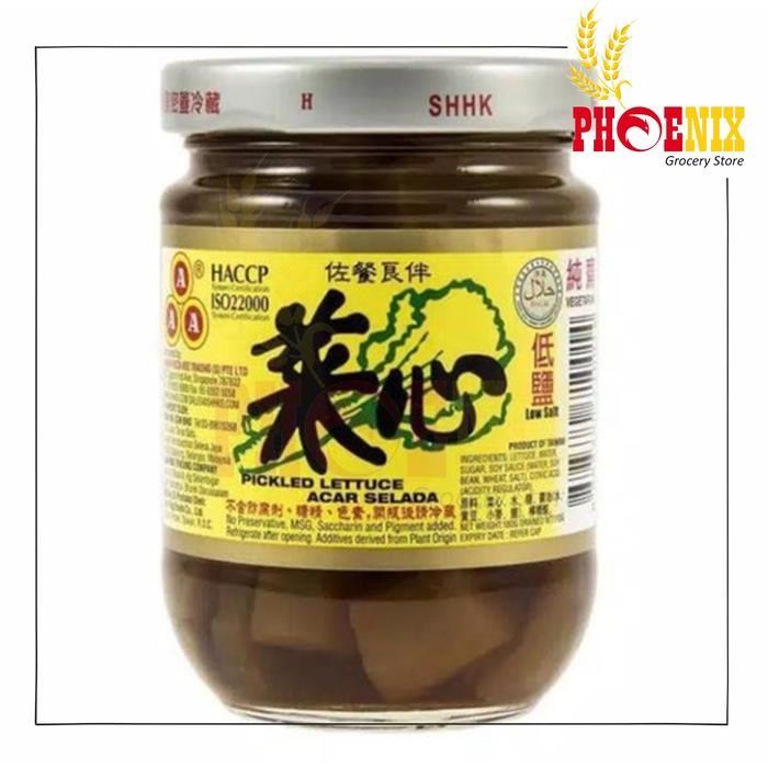 

Acar selada AAA brand pickled lettuce 180 Gram