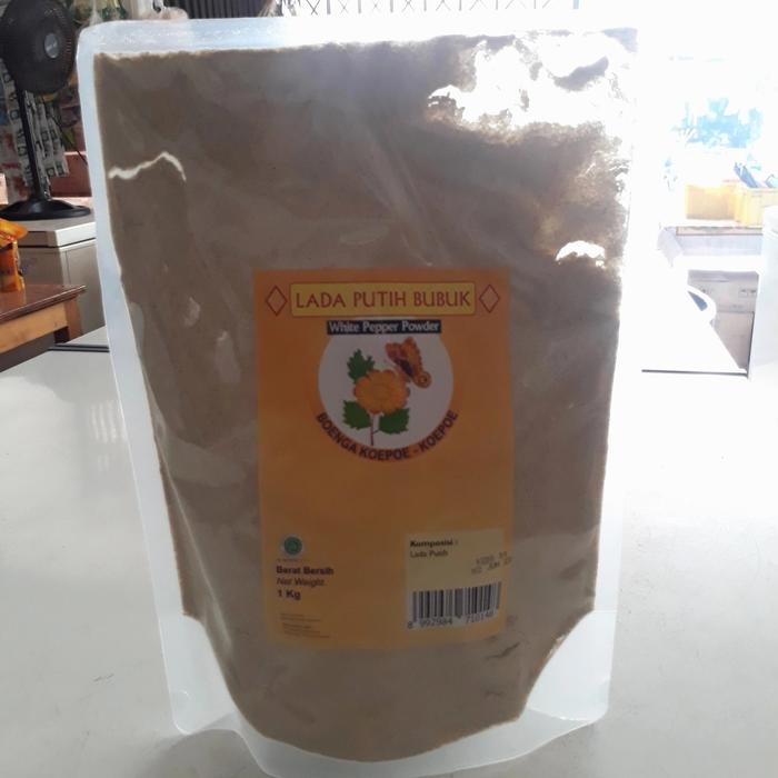 

lada putih bubuk cap boenga koepoe-koepoe 1kg