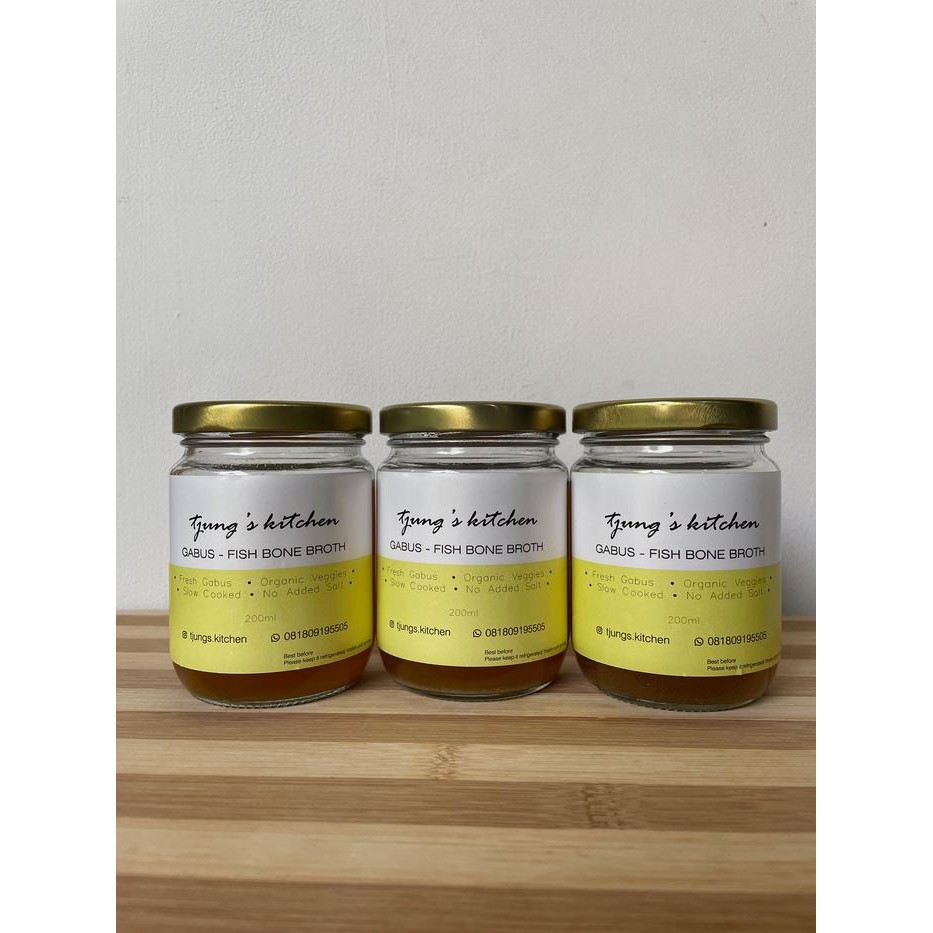 

Gabus Bone Broth - Kaldu ikan Gabus- Bundling 3 jar - Frozen/ Beku