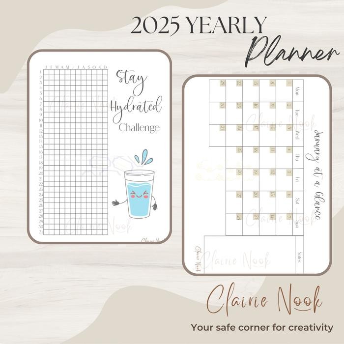 

Clairie Nook Yearly Planner 2025 / Jurnal / Journal / Diary Planner