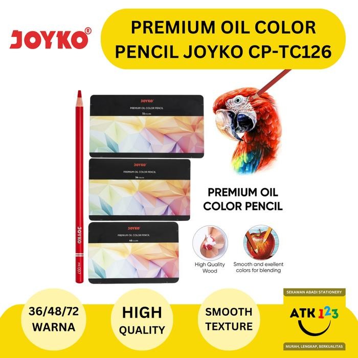 

Premium Oil Color Pencil Pensil Warna Joyko CP-TC126 - 36 / 48 /72