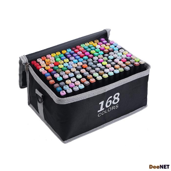 

Touch Spidol Dual Side Fine Art Marker 168 Color double headed marker set Multi Color Spidol