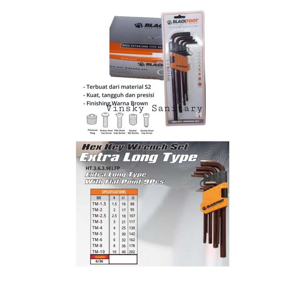 Kunci L set Blackfoot