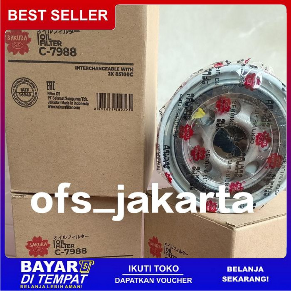 FREE ONGKIR FILTER OLI C-7988 / C7988 / JX-85100C SAKURA BISA COD