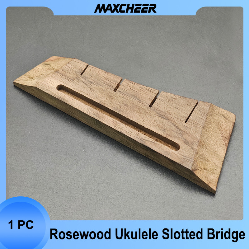 Curve Rosewood Bridge for 4-String Ukulele Slotted Bridge 90MM Bridge Ukulele Parts