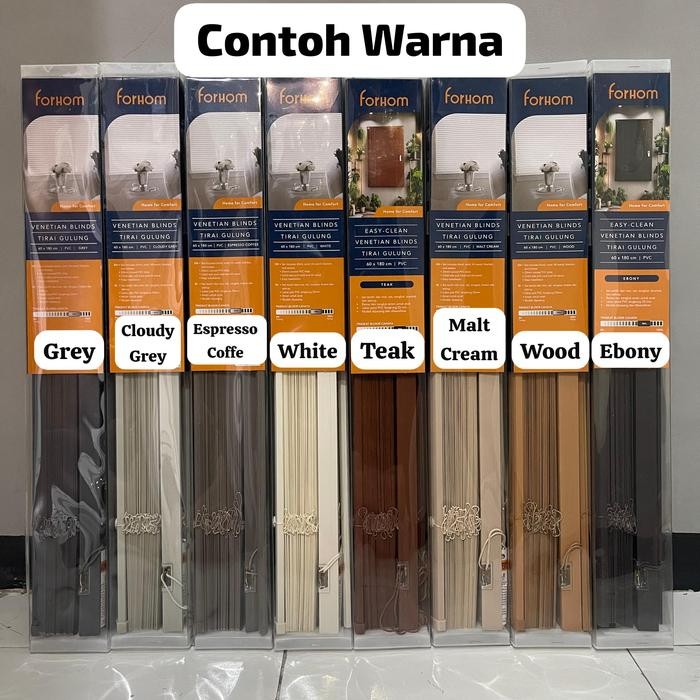 Tirai Gulung PVC 90x180Cm Kris Forhom Venetian Blinds Kerey Gorden Original Ace Hardware
