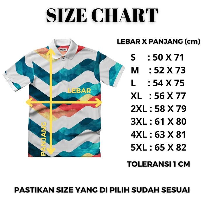 (Expert) VISTULA Kaos Polo Wangki Printing - Ocean Waves
