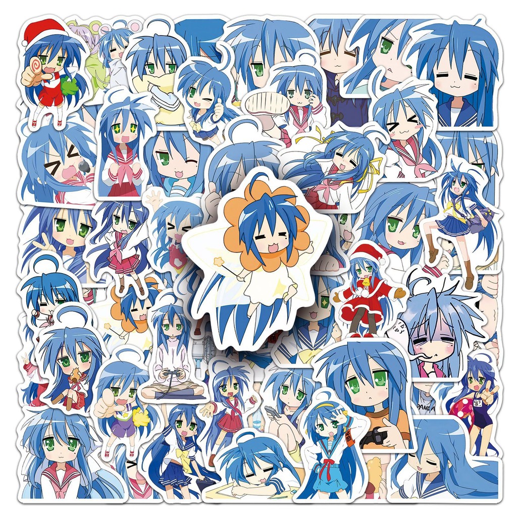 10/50PCS Izumi Konata Graffiti Stickers Lucky Star Anime Decal For Guitar Helmet Wardrobe Skateboard