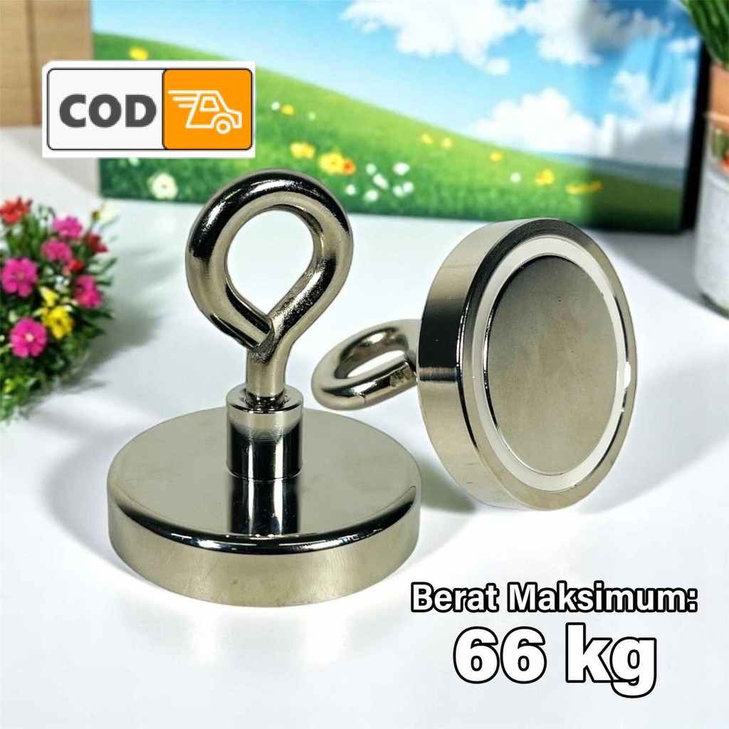 Magnet Gantungan Multifungsi Neodymium Hook Kuat untuk Dinding Rak Baju Tas Indoor Outdoor Super Kua