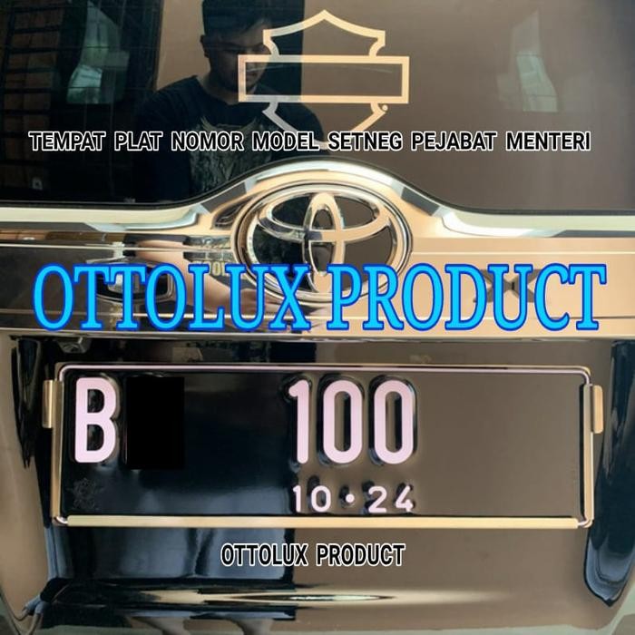 Dudukan plat nomor mobil. Tempat plat nomor mobil. model Pejabat.
