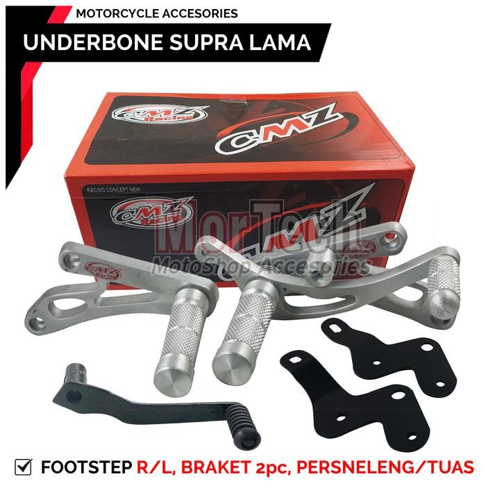 Footstep Depan - Underbone Racing Combiz Supra X 100 Silver