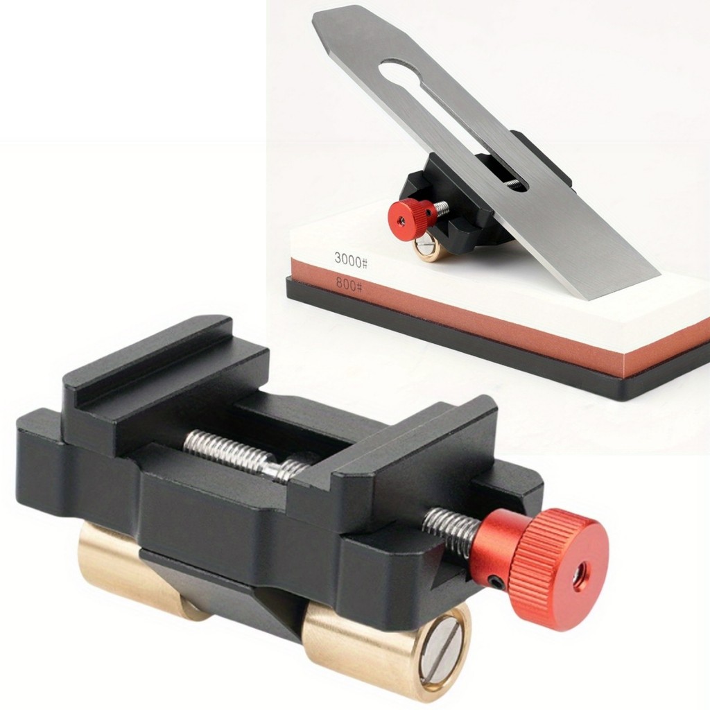 Honing Guide - Angle Sharpener Guide Bracket - Aluminum Black Off-Center Upgraded Honing Tool for Kn