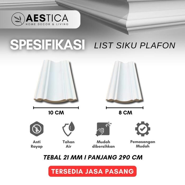 Lis Siku Aksesoris List Plafon Pvc Dekorasi Dinding Rumah Aestica Best Seller
