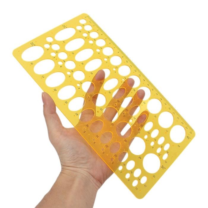 

KiCute Penggaris Bulat/Elips/Oval Panjang 21/25cm untuk Gambar