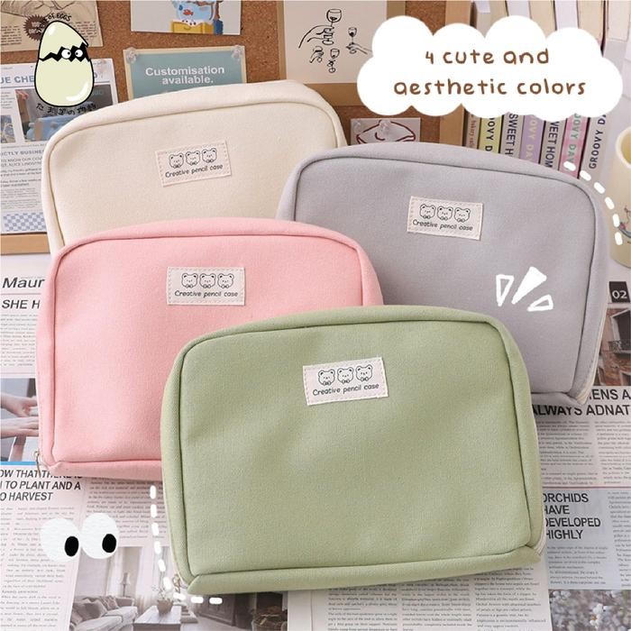 

Pencil case tas pena tempat pensil tas pencil tempat alat tulis 90 kapasitas besar polos pencil case