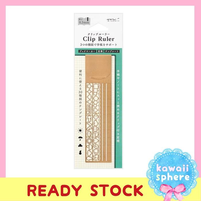 

Midori Clip Ruler Copper Penggaris Stencil Midori