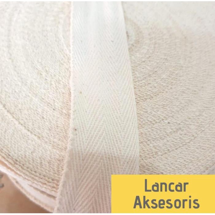 HOT SALE Pita katun twill tape 3 cm / cotton tape isi 36 yard / label baju / pita cotton Aksesoris