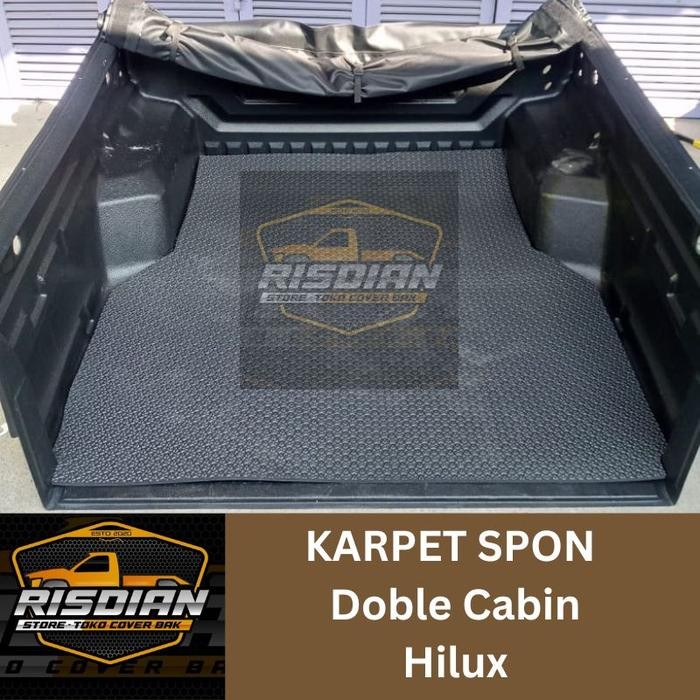 TOP KARPET MOBIL DOBLE CABIN HILUX KARPET SPON ALAS BAK TEBAL 15 MM CAR