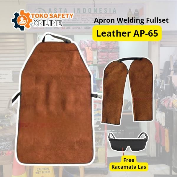 Welder Apron Kulit Coklat / Welding Apron Las Kulit - Celemek Apron