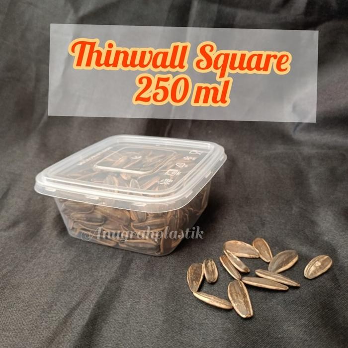 Thinwall 250 Ml Square / Thinwall Kotak mini 250 ml PER SLOP