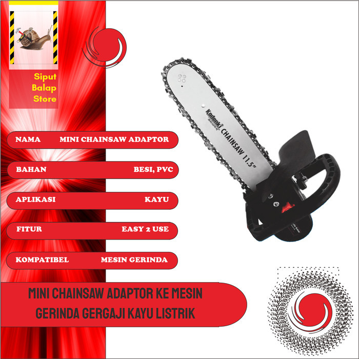 Termurah Mini Chainsaw Adaptor Ke Mesin Gerinda Gergaji Kayu Listrik Termurah