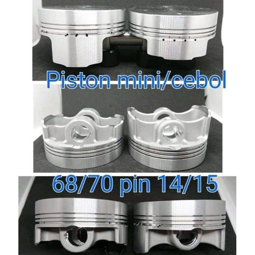 PISTON FORGED BRT FORGING 68 70 MM PIN 14 & 15 CEBOL MINI