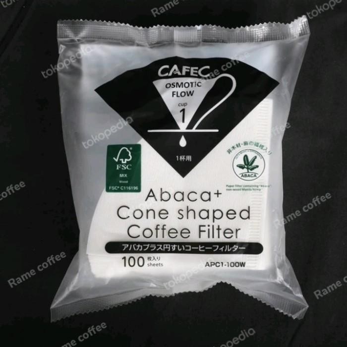 

(Expert) Cafec Paper Filter Abaca APC1 V60 01 Osmotic Flow Isi 40/100