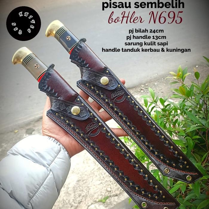 Pisau Sembelih Bohler N695 Sarung Kulit Premium Promo