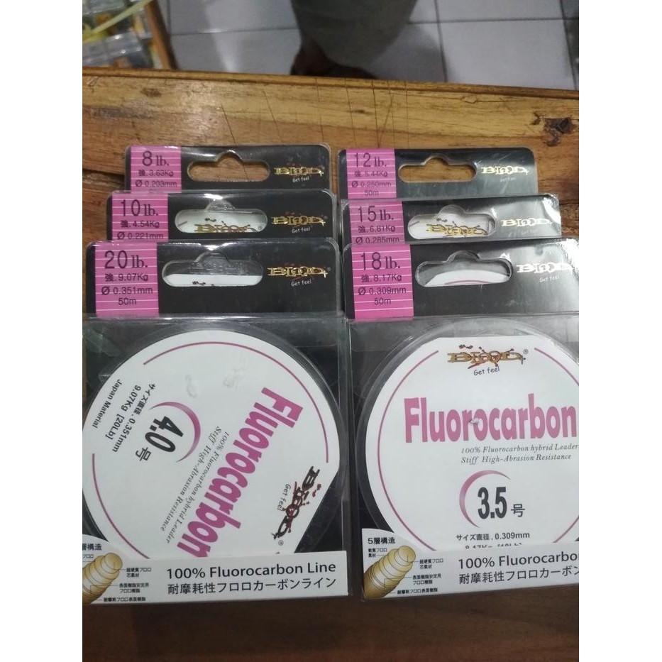 Senar Pancing Fluorocarbon Blood 50meter