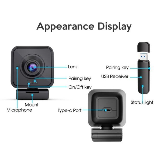 Hosodo Hsd-P100 Wireless Webcam Full Hd For Meeting Streang