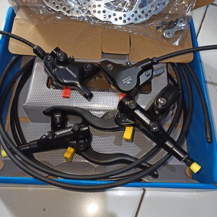 REM SEPEDA BRAKE SET HYDRAULIC SHIMANO DEORE M4100 BR MT410 HIDROLIK