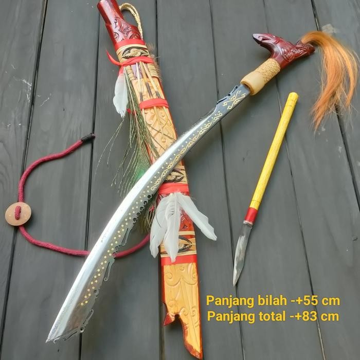 Mandau Variasi Jimpul Baja Hitam Khas Kalimantan Promo