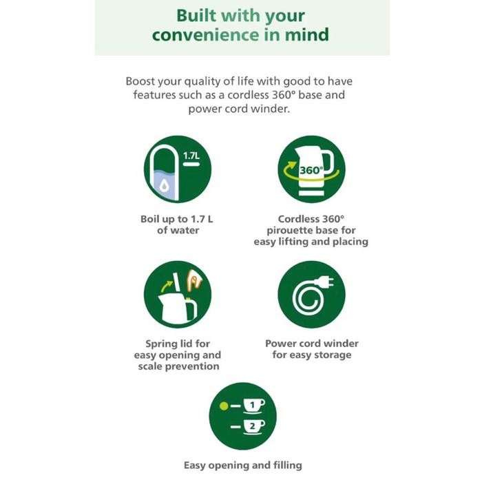 Philips Electric Kettle Hd9307 Stainless Steel Teko Listrik Stainless Philips Viva Collection