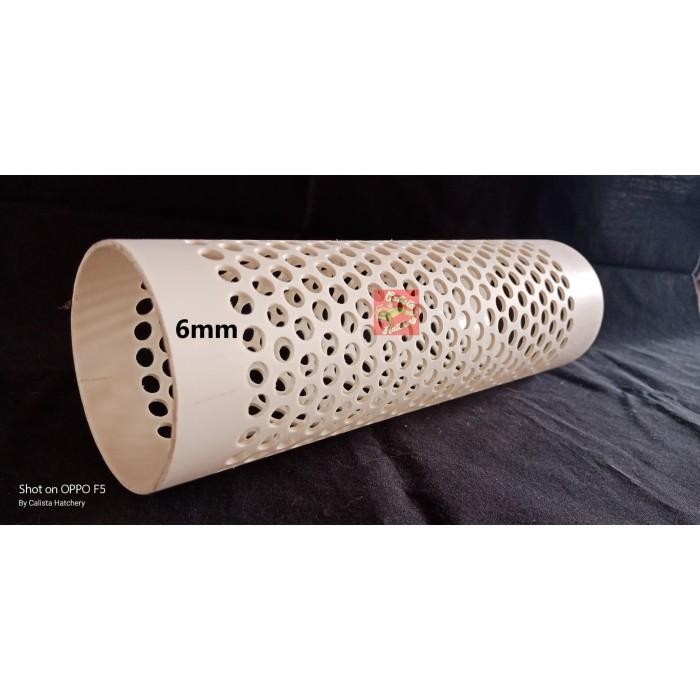 (Expert) Pipa Kolam Saringan Kolam Paralon 2,5Inch Panjang 15cm Bor 6mm + Tutup