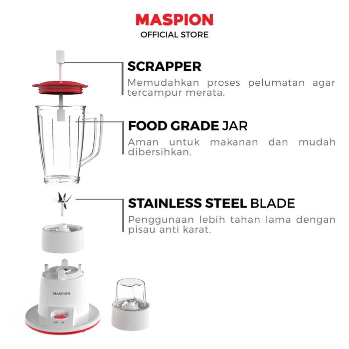 Maspion Blender + Mill Mt-1252 Pl Gratisongkir